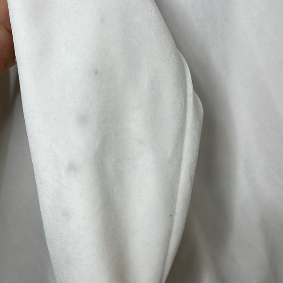 Nike White Velour Zip Tracksuit Jacket Women Size M Blemish - Picture 6 of 7